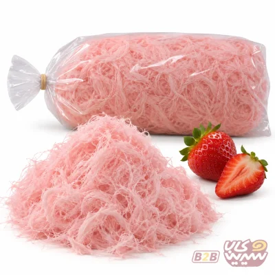 پشمک فله یزدی با طعم توت فرنگی