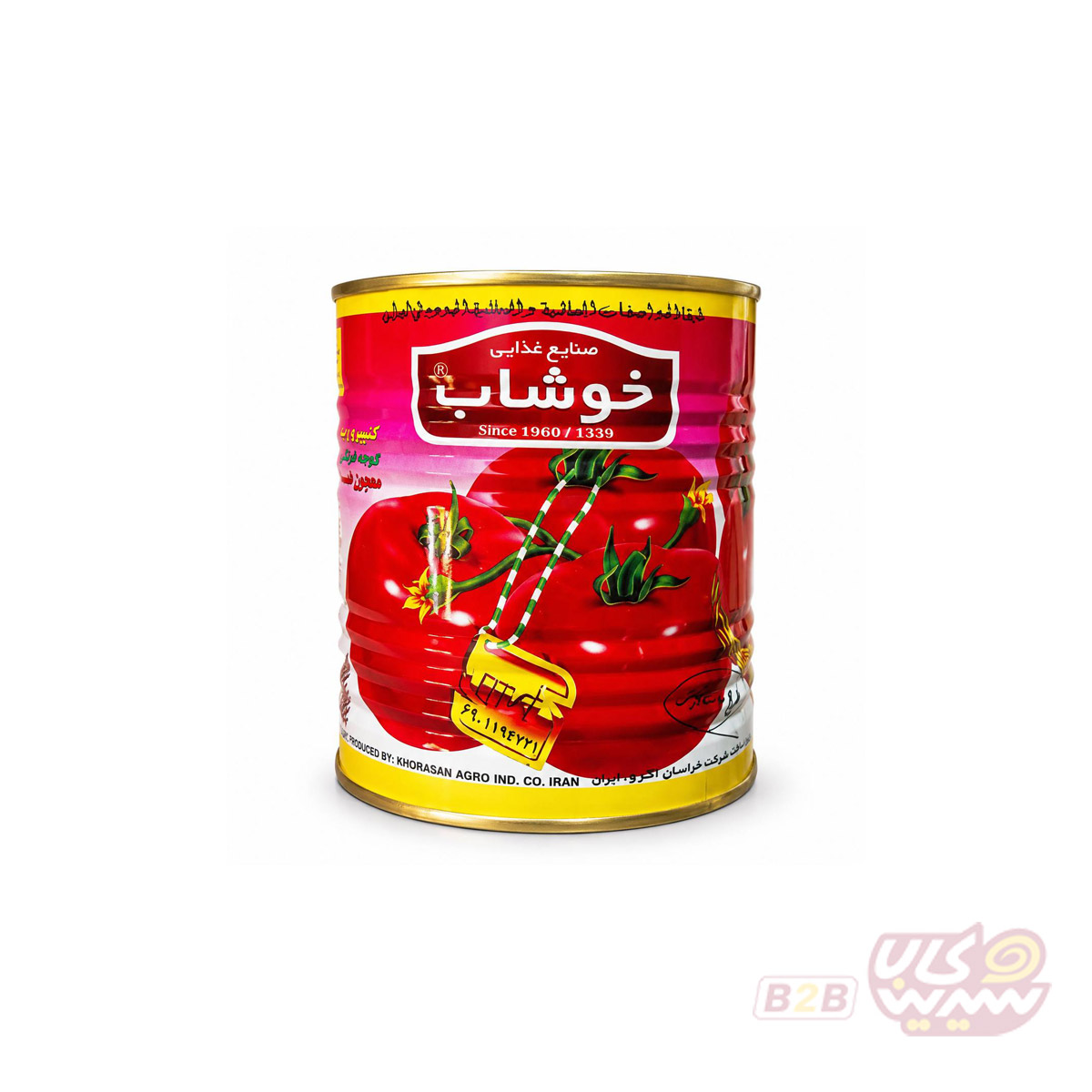 رب-خوشاب-800-گرمی کنسرو رب گوجه فرنگی 800 گرمی خوشاب کارتن 12 عددی - تصویر 1